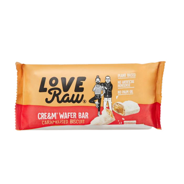 Love Raw - Vegan Cream Wafer Bar Caramelised Biscuit