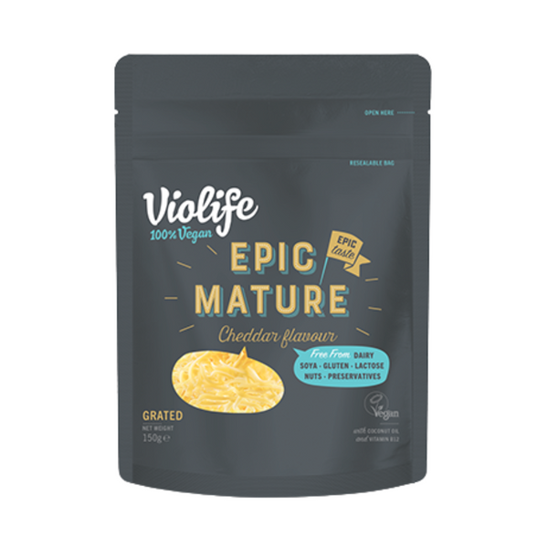 Violife - Epic Mature Cheddar Grated 150g - Everyday Vegan Grocer