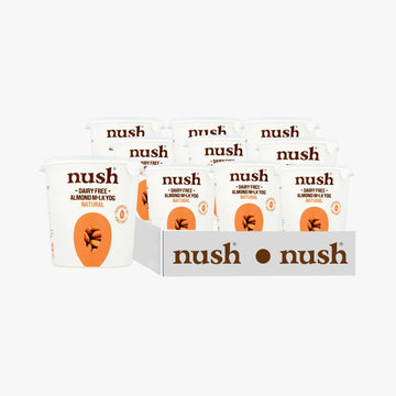 Nush Yoghurt -  Natural Vegan Almond Milk Dairy Free Yoghurt - 350g (Box of 6)