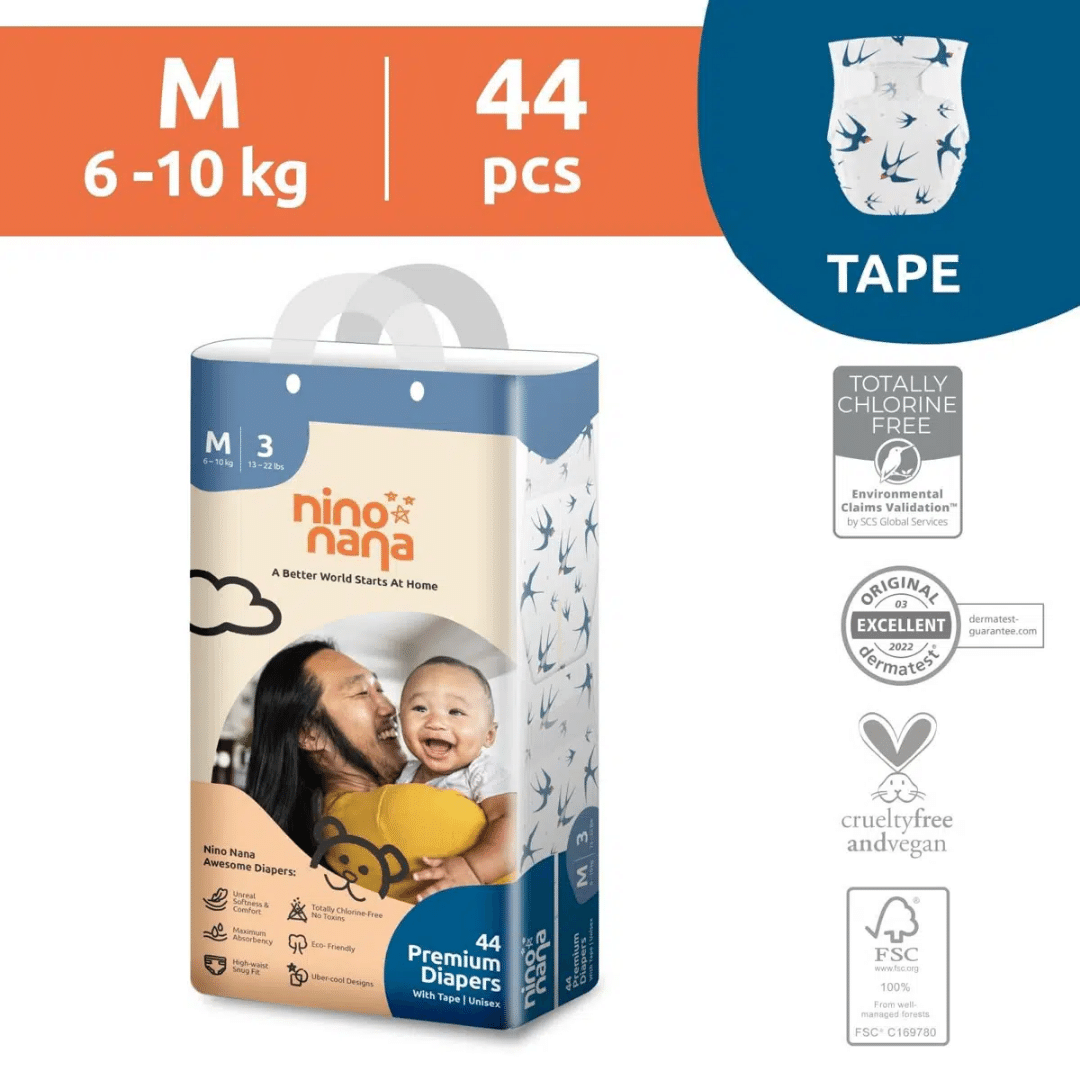 Nino Nana - Premium Tape Diapers - Everyday Vegan Grocer
