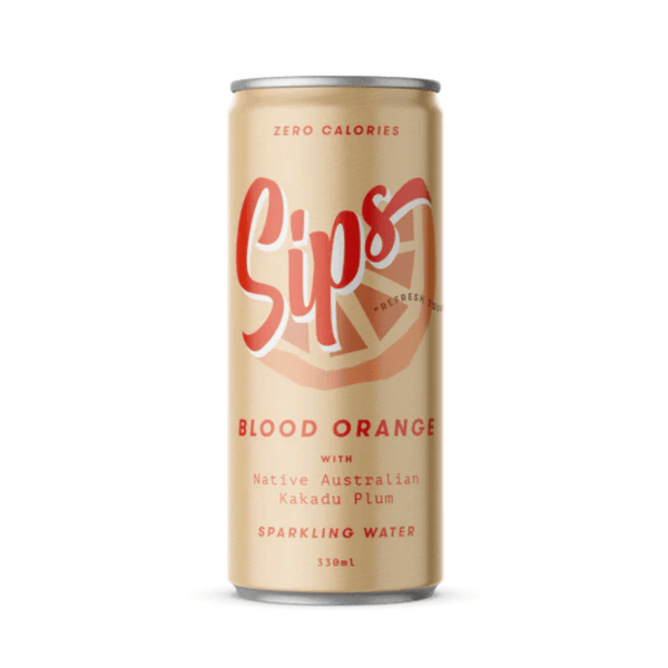 Sips - Blood Orange 330ml - Everyday Vegan Grocer