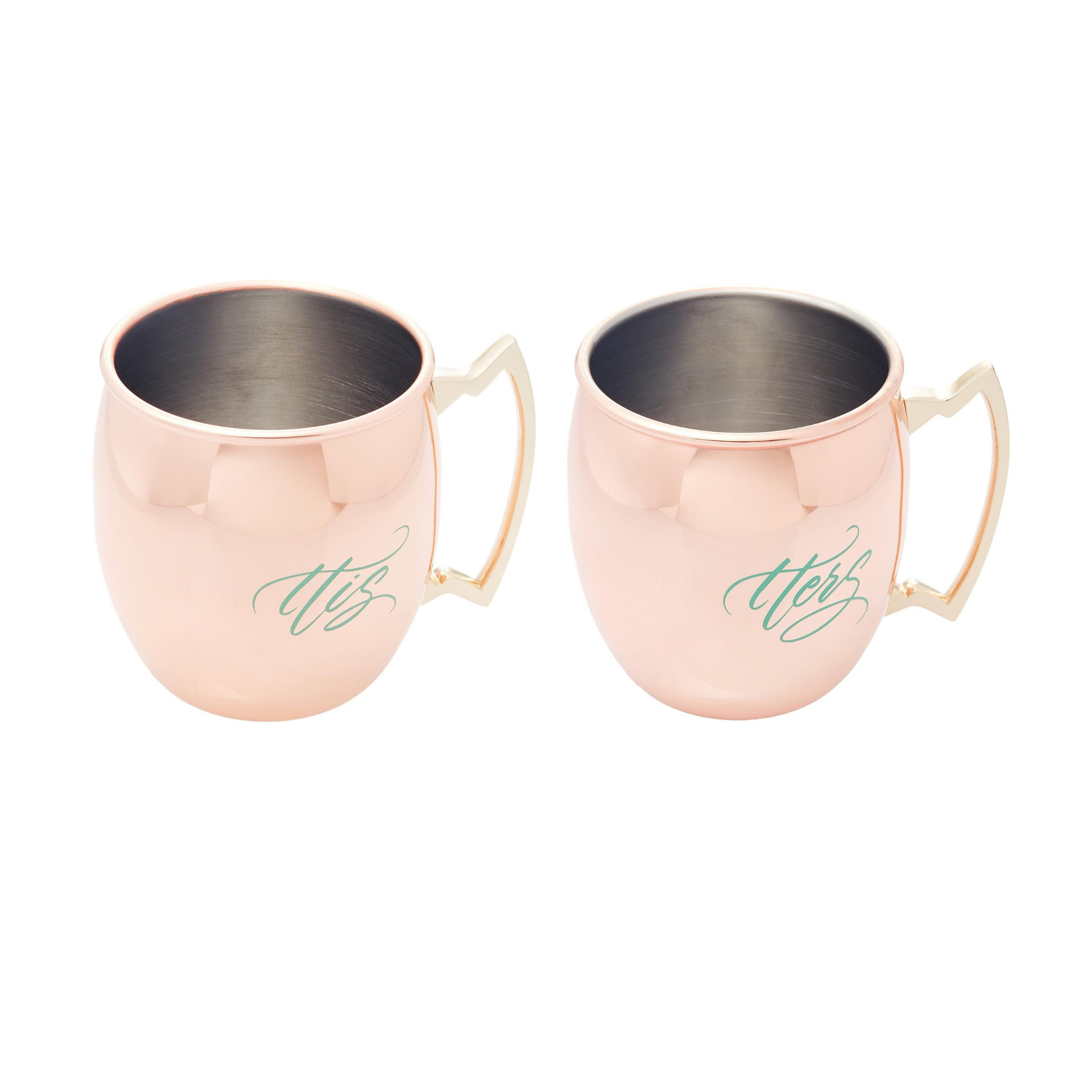 Stitches and Tweed - His Hers Copper Mug Set