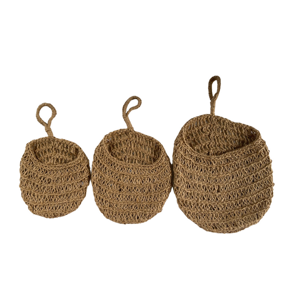 Stitches and Tweed - Jute Hanging Basket - Various sizes - Everyday Vegan Grocer