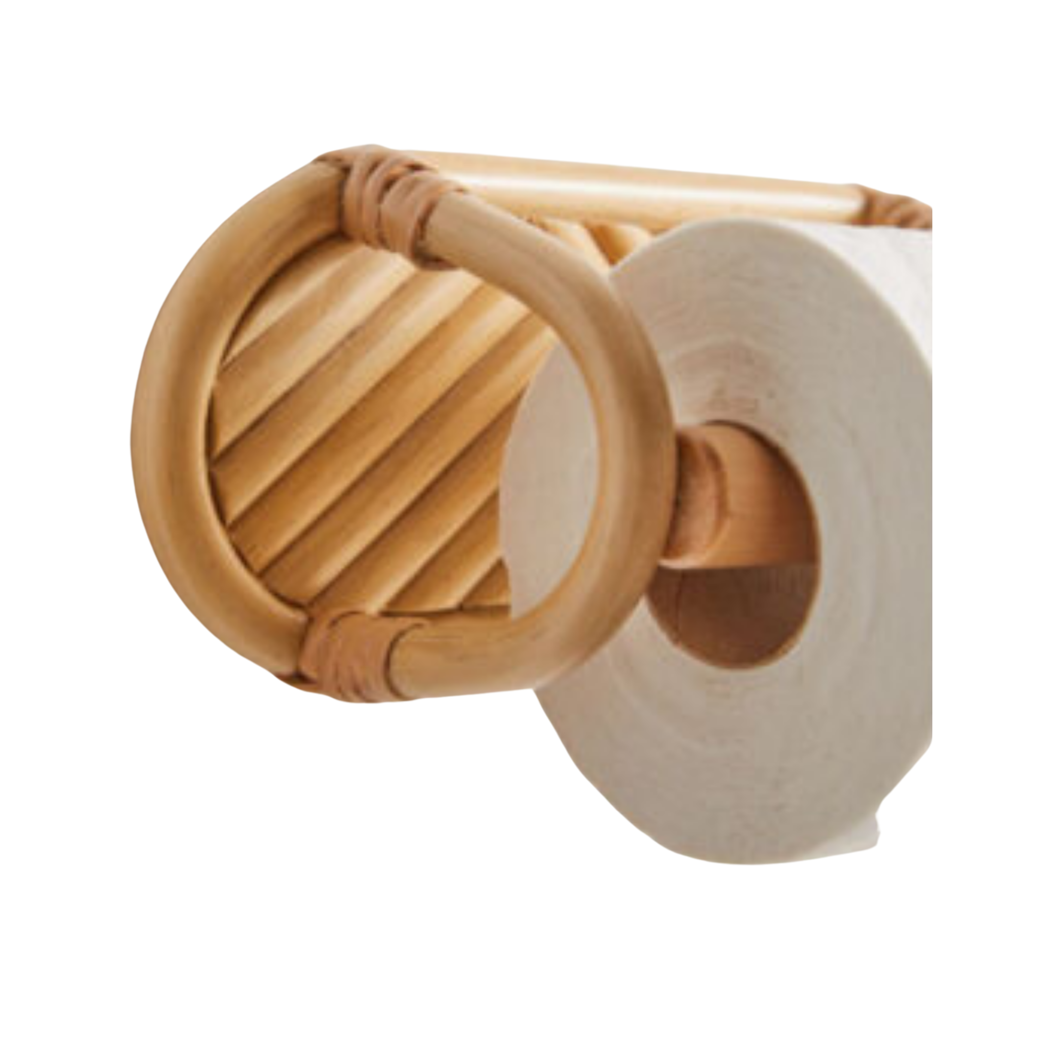 Stitches and Tweed - Rattan Toilet Roll Holder - Everyday Vegan Grocer